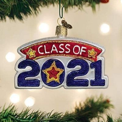 Old World Christmas #36284 Glass Blown Ornament, Class of 2021, 4" Image 3
