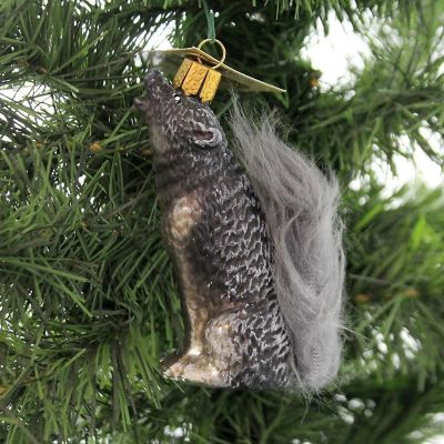 Old World Christmas 51019 Glass Blown Vintage Howling Wolf Ornament Image 2
