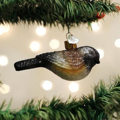 Old World Christmas #51021 Glass Blown Ornaments Vintage Chickadee, 3.75" Image 1