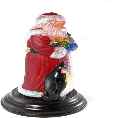 Old World Christmas #529767 Santa w/ Penguin Pals Christmas Light Figurine 11" Image 1