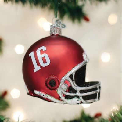 Old World Christmas 60117 Glass Blown Alabama Helmet Ornament Image 1