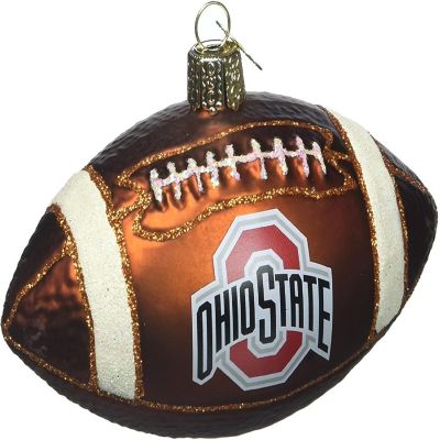 Old World Christmas 64800 Glass Blown Ohio State Football Ornament Image 1