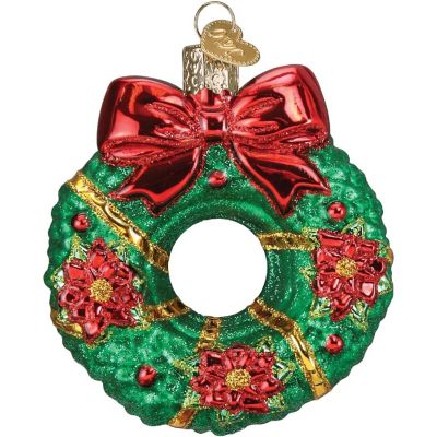 Old World Christmas Blown Glass Christmas Ornaments, Christmas Wreath Image 1