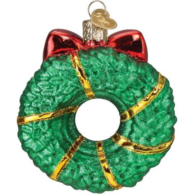 Old World Christmas Blown Glass Christmas Ornaments, Christmas Wreath Image 2