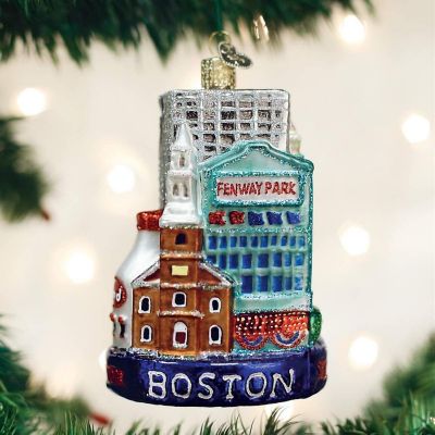Old World Christmas Boston City Massachusetts Glass Ornament 20094 FREE BOX New Image 3