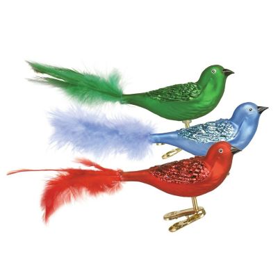 Old World Christmas Brilliant Songbird Glass Ornament, Color May Vary -Pack of 1 Image 1
