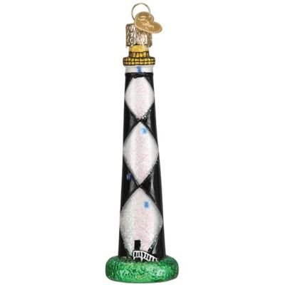 Old World Christmas Cape Lookout Lighthouse Glass Blown Ornament Image 1