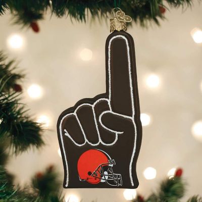 Old World Christmas Cleveland Browns Foam Finger Ornament For Christmas Tree Image 1