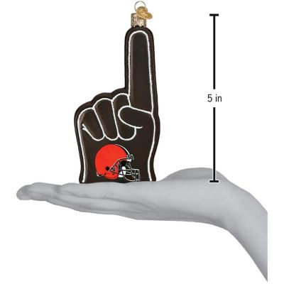 Old World Christmas Cleveland Browns Foam Finger Ornament For Christmas Tree Image 3