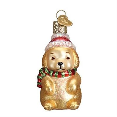 Old World Christmas Dog Collection- Glass Blown Ornament Winter Puppy Image 1