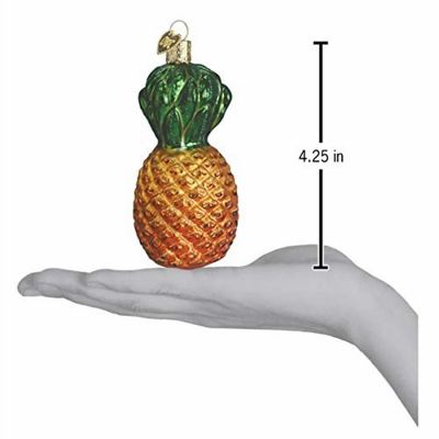 Old World Christmas Fruit Selection Glass Blown Ornaments, Pineapple Image 3