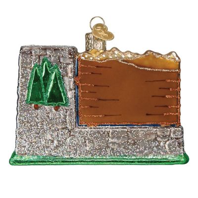 Old World Christmas Glacier National Park Sign Glass Ornament 36174 FREE BOX New Image 1