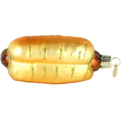 Old World Christmas Glass Blown Hot Dog Hanging Ornament Image 2