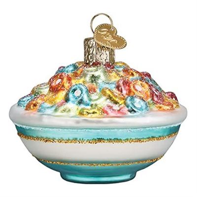 Old World Christmas Glass Blown Ornament- Bowl of Cereal 32477 Image 2