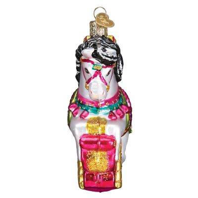 Old World Christmas Glass Blown Ornament- Carousel Horse 44112 Image 3