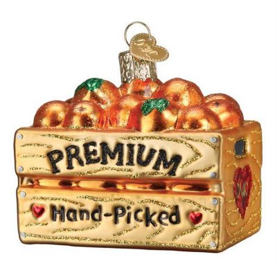 Old World Christmas Glass Blown Ornament Crate of Oranges #28137 Image 1