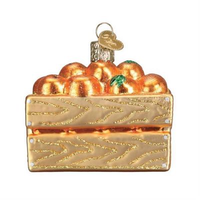 Old World Christmas Glass Blown Ornament Crate of Oranges #28137 Image 2