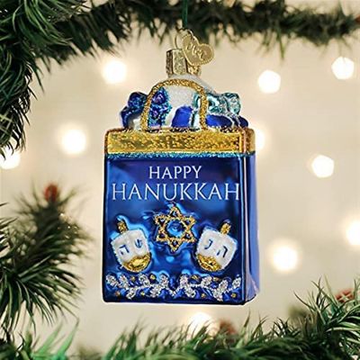 Old World Christmas Glass Blown Ornament- Happy Hanukkah 36302 Image 1