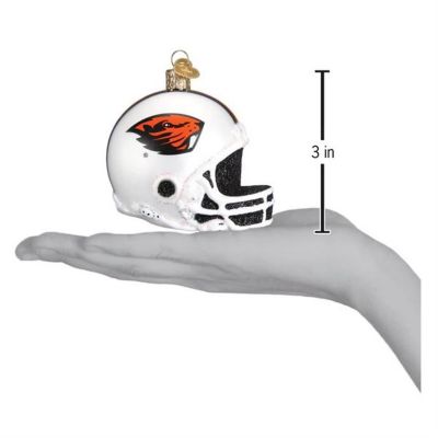 Old World Christmas Glass Blown Ornament, Oregon State Helmet with OWC Gift Box Image 2