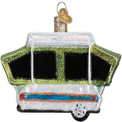 Old World Christmas Glass Blown Ornament Tent Camper For Christmas Tree Image 2