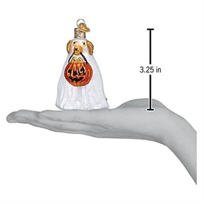 Old World Christmas Glass Blown Ornament Trick-or-Treat Pooch 26088 Image 3