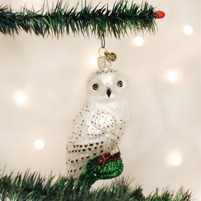 Old World Christmas Glass Blown Ornaments Great White Owl (#16079) Image 1