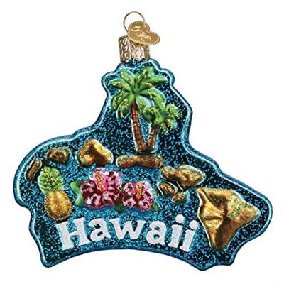 Old World Christmas Glass Blown Ornaments- Hawaiian Islands Image 1