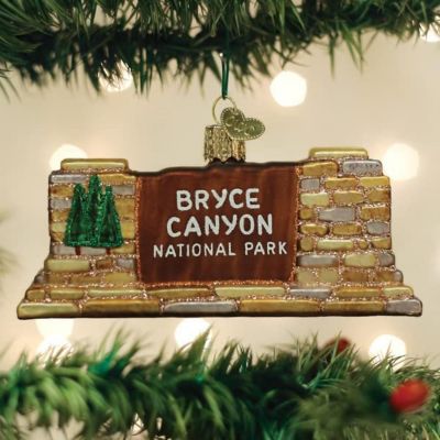 Old World Christmas Glass Blown Tree Ornament, Bryce Cannon National Park Image 1