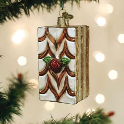 Old World Christmas Glass Blown Tree Ornament, Napoleon Pastry Image 1