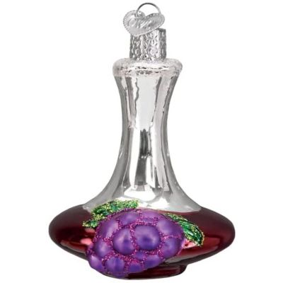 Old World Christmas Glass Blown Tree Ornament, Wine Decanter Image 3