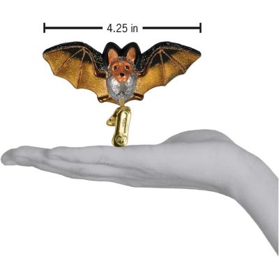 Old World Christmas Halloween Decorations Glass Blown Clip-on Bat Christmas Tree Ornament Image 2