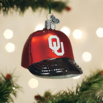 Old World Christmas Hanging Blown Glass Tree Ornaments, Oklahoma Sooners Baseball Cap Image 1