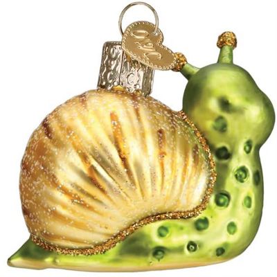 Old World Christmas Hanging Glass Tree Ornament, Smiley Snail Image 3