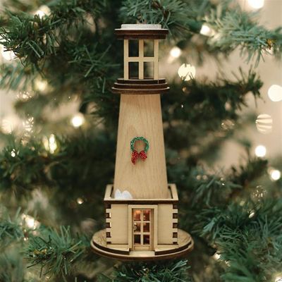 Old World Christmas Holiday Lighthouse Ornament Image 1