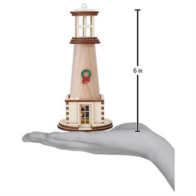 Old World Christmas Holiday Lighthouse Ornament Image 2