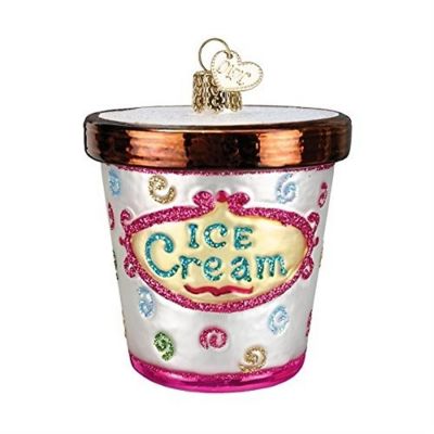 Old World Christmas Ice Cream Carton Glass Ornaments for Christmas Tree Image 1