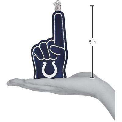 Old World Christmas Indianapolis Colts Foam Finger Ornament For Christmas Tree Image 3