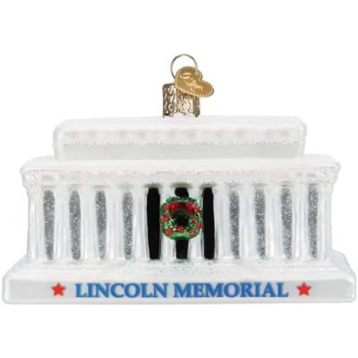 Old World Christmas Lincoln Memorial Glass Blown Ornament for Christmas Tree Image 1
