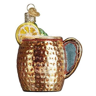 Old World Christmas Moscow Mule Mug Glass Blown Ornament Image 1