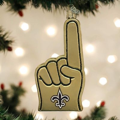Old World Christmas New Orleans Saints Foam Finger Ornament For Christmas Tree Image 1