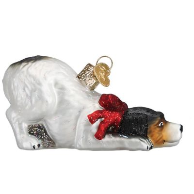Old World Christmas Norman Rockwell Signature Dog Glass Ornament FREE BOX 4 inch Image 2