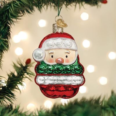 Old World Christmas Ornaments Santa Popper Glass Blown Ornaments for Christmas Tree Image 1