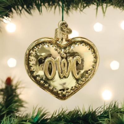 Old World Christmas OWC Heart Glass Blown Ornament for Christmas Tree Image 3