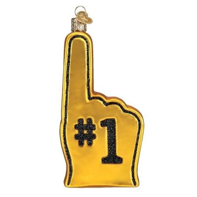 Old World Christmas Pittsburgh Steelers Foam Fingr Ornament For Christmas Tree Image 1