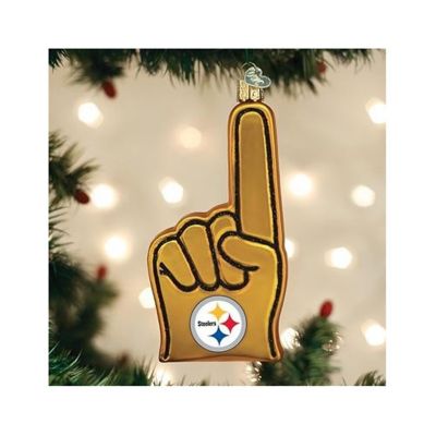 Old World Christmas Pittsburgh Steelers Foam Fingr Ornament For Christmas Tree Image 2