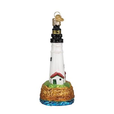 Old World Christmas Portland Head Lighthouse Glass Ornament FREE BOX 20117 New Image 2