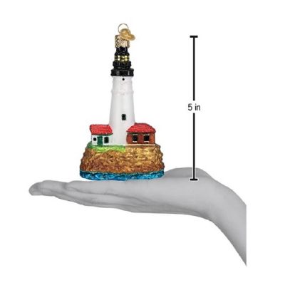 Old World Christmas Portland Head Lighthouse Glass Ornament FREE BOX 20117 New Image 3