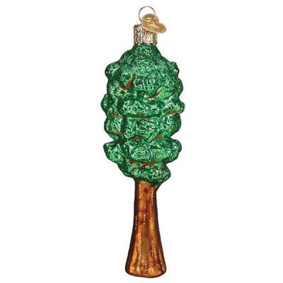 Old World Christmas Redwood Tree Glass Ornament FREE BOX 48041 New Image 1