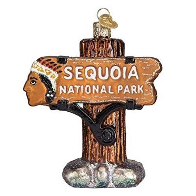 Old World Christmas Sequoia National Park Glass Blown Ornament Image 1