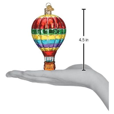 Old World Christmas Vibrant Hot Air Balloon Glass Ornament FREE BOX 36295 Image 3